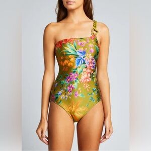 Zimmermann Tropical Green Floral Swimsuit